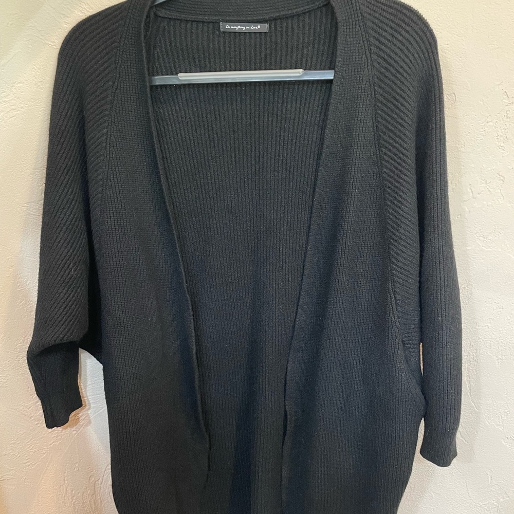 Black Winged sleeve cardigan